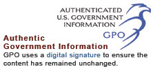 AUTHENTICATED U.S. GOVERNMENT INFORMATION