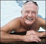 Photo: A man in a swimming pool