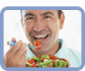 Man eating healthy salad