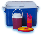 coolers and picnic equipment