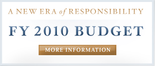 A New Era of Responsibility: FY 2010 Budget