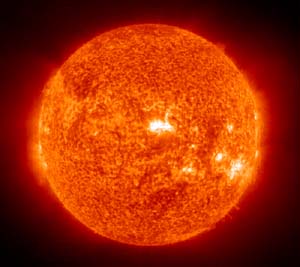 Image of the sun taken at 3:19 p.m. EST on Nov. 6, 2004, by the SOHO, Solar & Heliospheric Observatory, spacecraft.