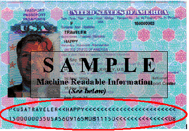 Machine Readable Passport image