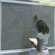 A student works on physics problem at Medgar Evers College Prep