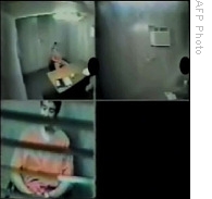 This handout video grab image shows the interrogation tape of Omar Khadr in Guantanamo Bay