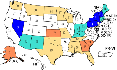 July-September statewide ranks