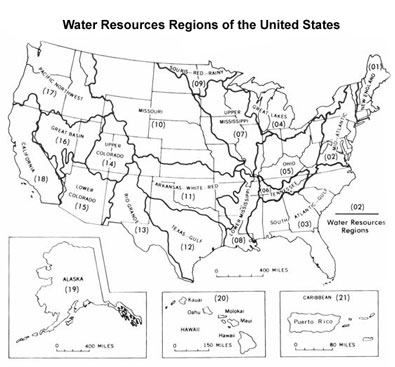 HUC 2 map