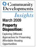 Image of Community Developments Insights Newsletter:
Property Disposition