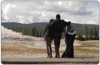The First Family visits Yellowstone National Park. Visitation to our National Parks has increased in 2009. [Photo by Tami A. Heilemann - DOI]