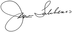 Dr. Jane Lubchenco's signature.