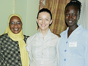 (From l-r) Binia Salwa (Sudan), Ermira Mehmet (Macedonia) and Tabitha Kenyi (Sudan) take time for a photo during the conference.