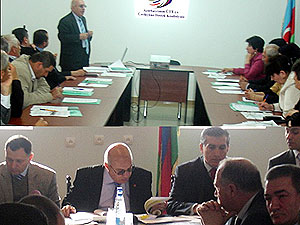 Local business leaders gathered to learn more about the Government’s WTO progress in Zagatala (north-west) and Sumgayit (urban). - Photo Credit: Counterpart International