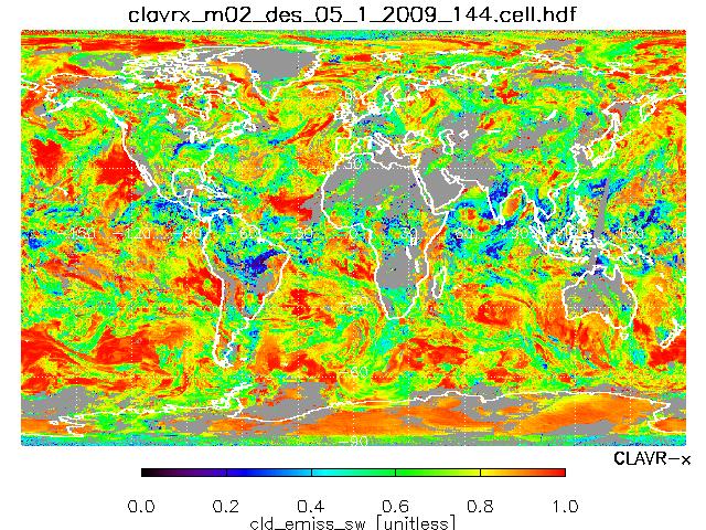 Cloud Emissivity from METOP Descending Orbit