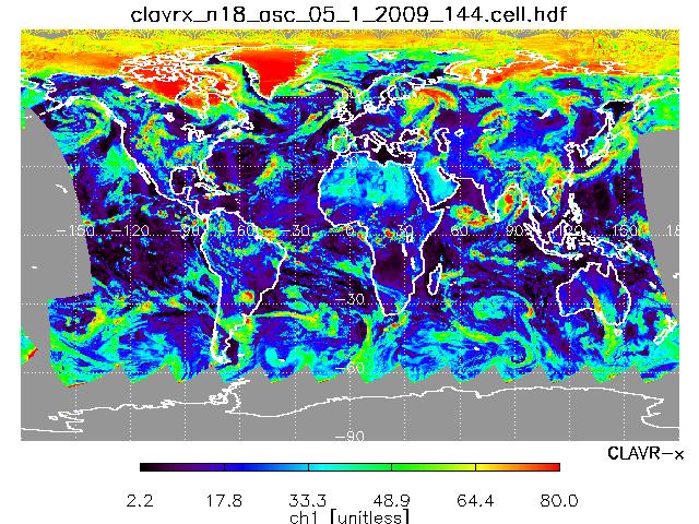 Ch1 Reflectance from NOAA 18 Ascending Orbit