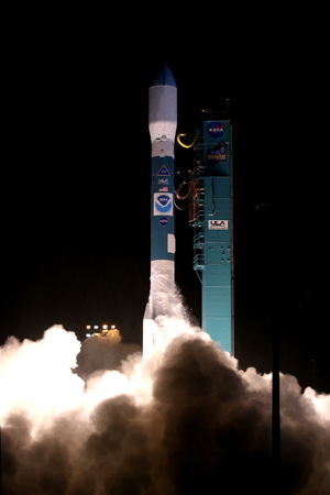 Launch of NOAA's new polar-orbiting satellite. 