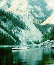 Arctic river and mountains
