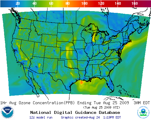 Graphic of Air Quality Forecast Guidance for the CONUS