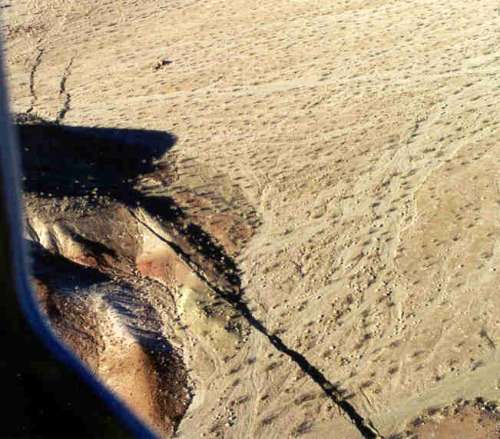 Aerial Photo of the Surface Rupture: No description. (CA, USA)