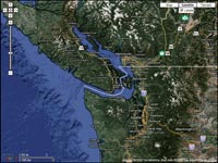 Google Map of Coast Salish journey