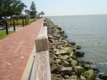 A Mobile Bay revetment or sea wall