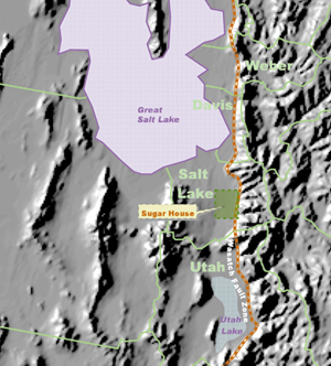 A color shaded relief map.