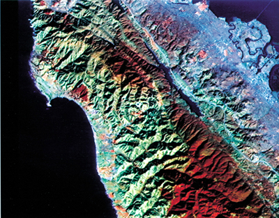 A color Landsat photograph.