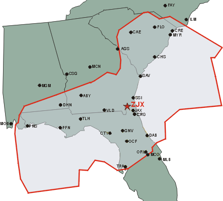 ZJX clickable airspace map