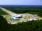 Photo showing an aerial view of the LIGO Livingston Observatory, located in Livingston, Louisiana.