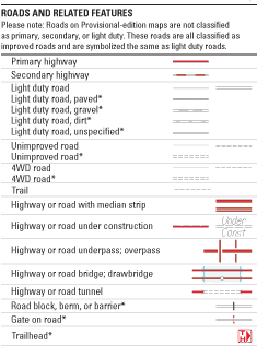 Roads and related features symbols.