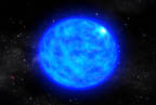 a gamma-ray burst destroying a star