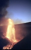 Lava fountain, Kilauea Iki Crater, Kilauea Volcano, Hawai`i
