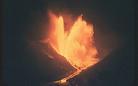 Lava fountain, Kilauea Iki Crater, Kilauea Volcano, Hawai`i