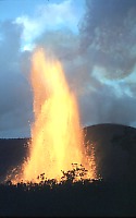Lava fountain erupts from Kilauea Iki Crater