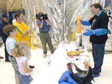NASA engineer conducts demonstration.