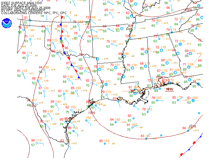 Latest surface analysis - click for a larger image
