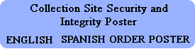 Collection Site Security and Integrity Poster