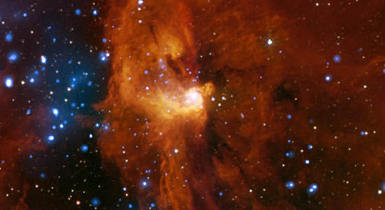 region showing active star formation