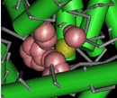 Thumbnail image for example of 3-dimensional structure: Cl- binding residues in Voltage-Gated Chloride Channel, cd00400. Click on the image for more information about the tools in the Macromolecular Structures resource group.