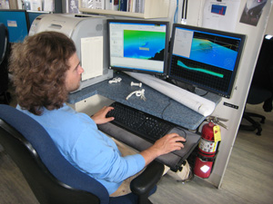 NOAA scientists analyze multibeam data and study navigational obstructions on the Bay's bottom