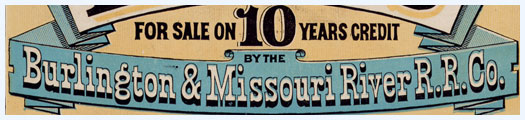 Advertisement land for sale 'Millions of acres, Iowa and Nebraska, 1872'