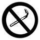 Ilustración de un cigarrillo en una señal que dice “prohibido fumar”, para explicar que no se debe fumar