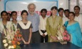 Gary Weaver with students of the Shia P.G. College in Lucknow, August 11, 2009