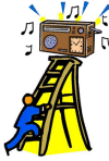 VHF - radio on top of ladder