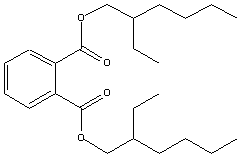 chemical structure of Di-(2-ethylhexyl) Phthalate