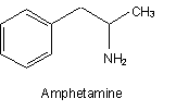 Chemical structure of Amphetamine