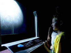 Children visting the Exploration Experience at NASA Ames Research Center.