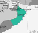 Map of Оман