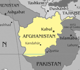 Map of Афганистан