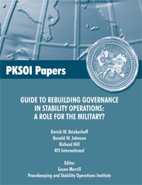 More details for Guide to Rebuilding Governance in Stability Operations: A Role for the Military?