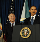 President Barack Obama and Secretary of the Interior Ken Salazar [Photo Credit: Tami Heilemann, DOI-NBC]